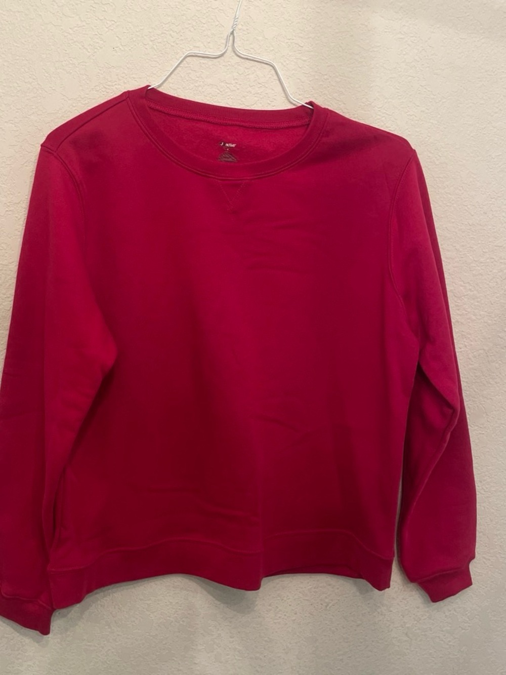 St. John's Bay Men's Crewneck Sweater in Raspberry Red